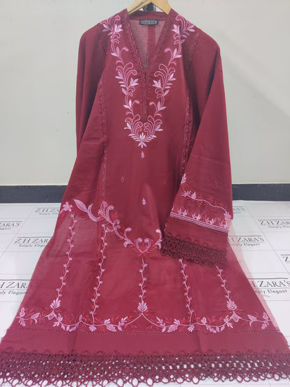 Maroon Jasmine 3pc