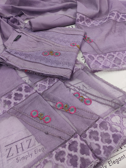 Mauve Purple Daisy 3pc