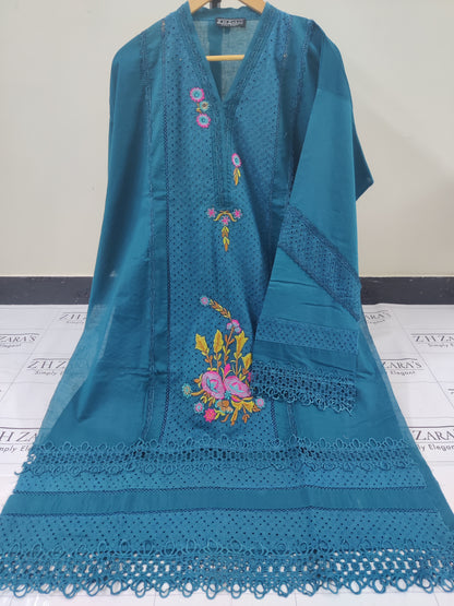 Peacock Green Daisy 3pc