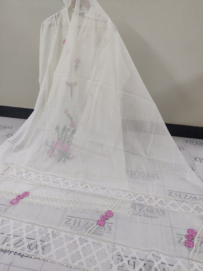Pearl White Daisy 3pc