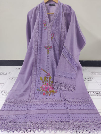 Mauve Purple Daisy 3pc
