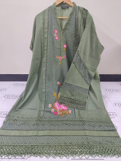 Olive Green Daisy 3pc