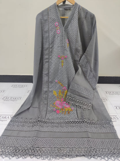 Charcoal Grey Daisy 3pc