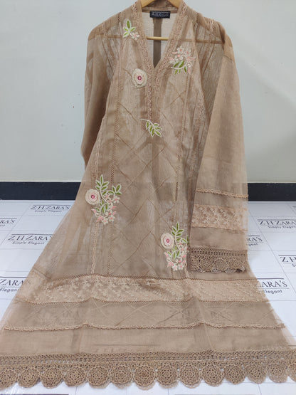 Coffee Brown Saiyaara 2pc