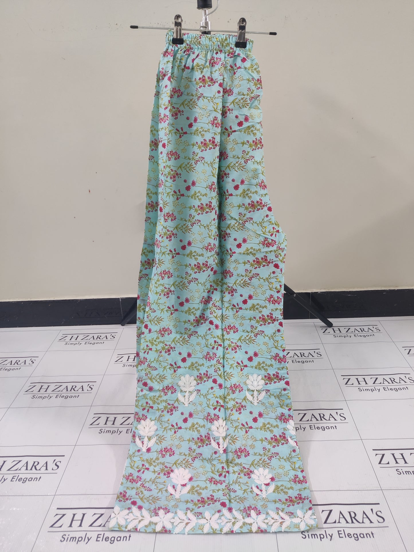 Aqua EMB Co-Ord Set Stitched
