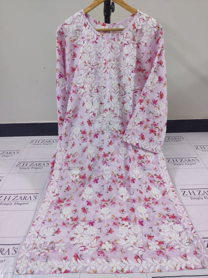 Soft Pink EMB Co-Ord Set Stitched