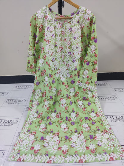 Apple Green EMB Co-Ord Set Stitched