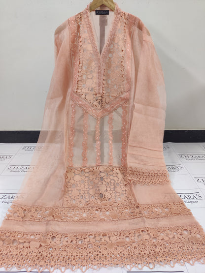 Peachy Pink Sapphire 2pc