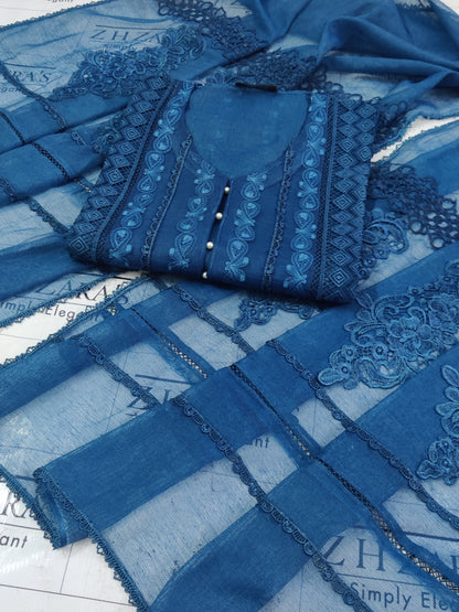 Peacock Blue Zoha 2pc