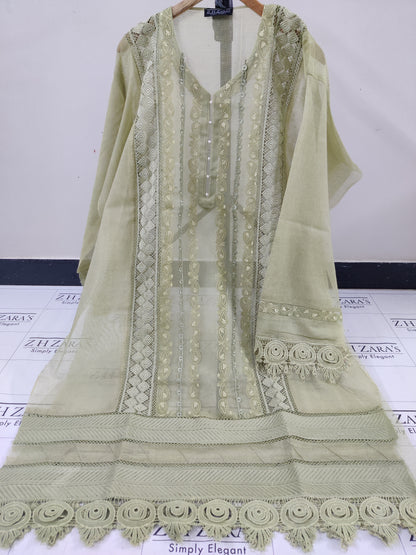 Olive Mint Green Zoha 2pc