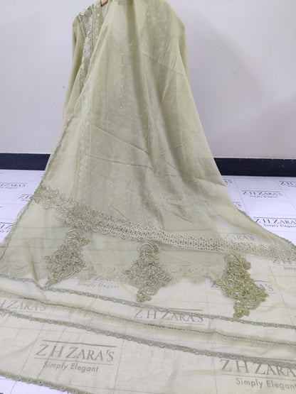 Olive Mint Green Zoha 2pc