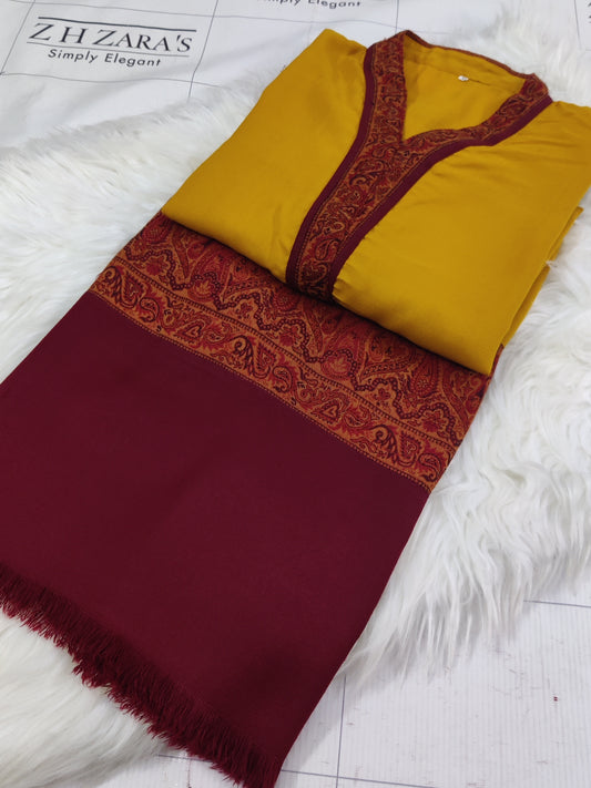 Mustard Kani Shirt Stitched