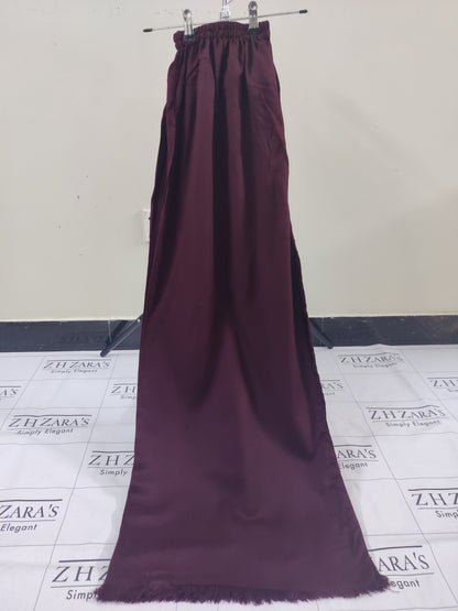 Deep Maroon Pashmina 2pc Stitched