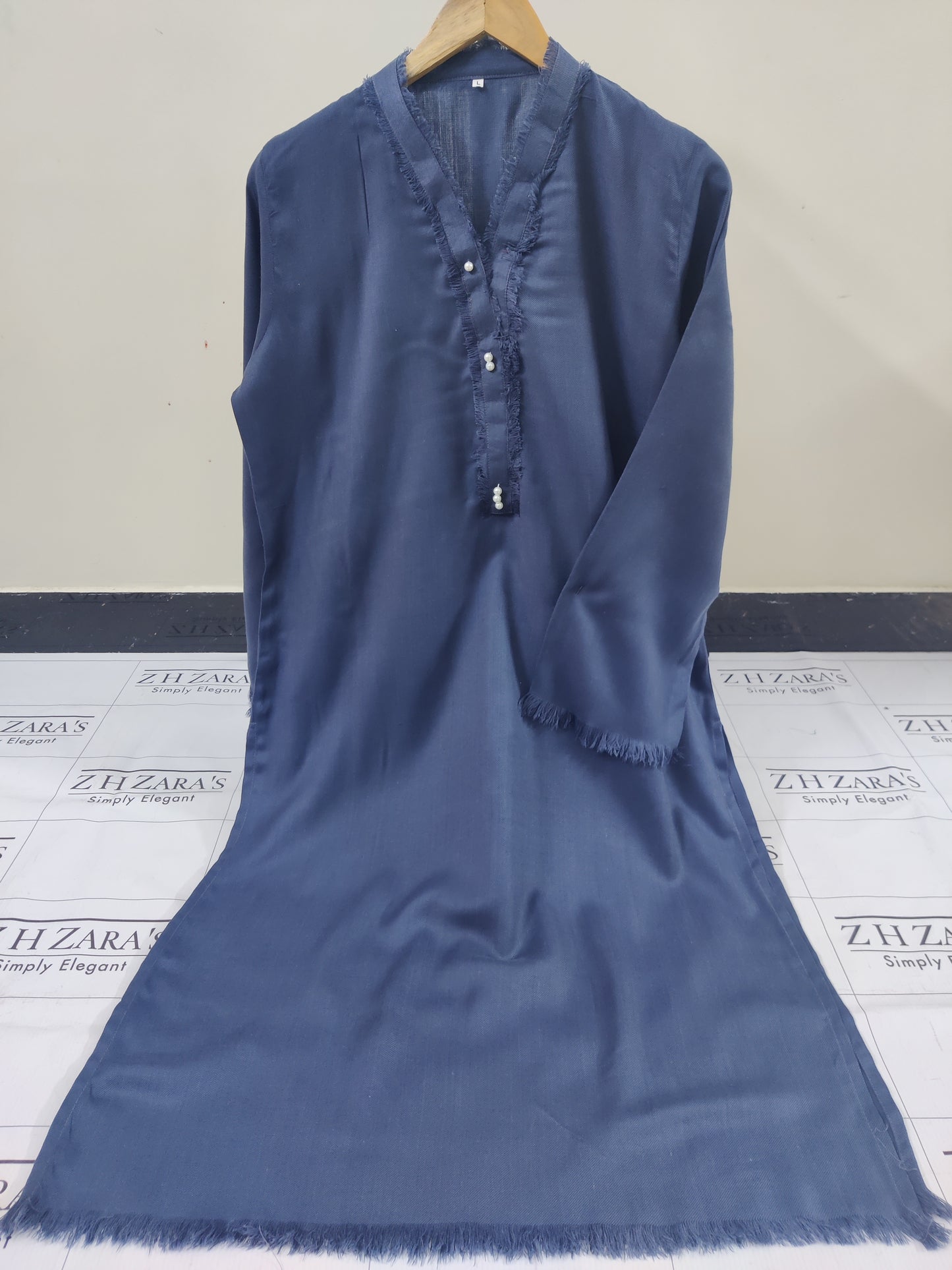 Grey Pashmina 2pc Stitched