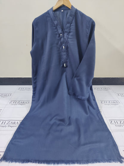 Grey Pashmina 2pc Stitched