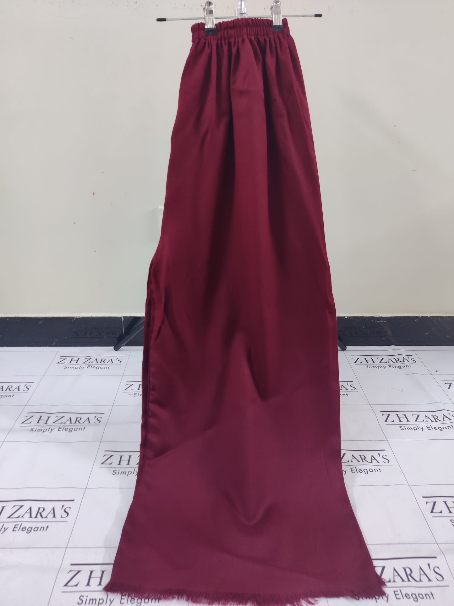 Maroon Pashmina 2pc Stitched