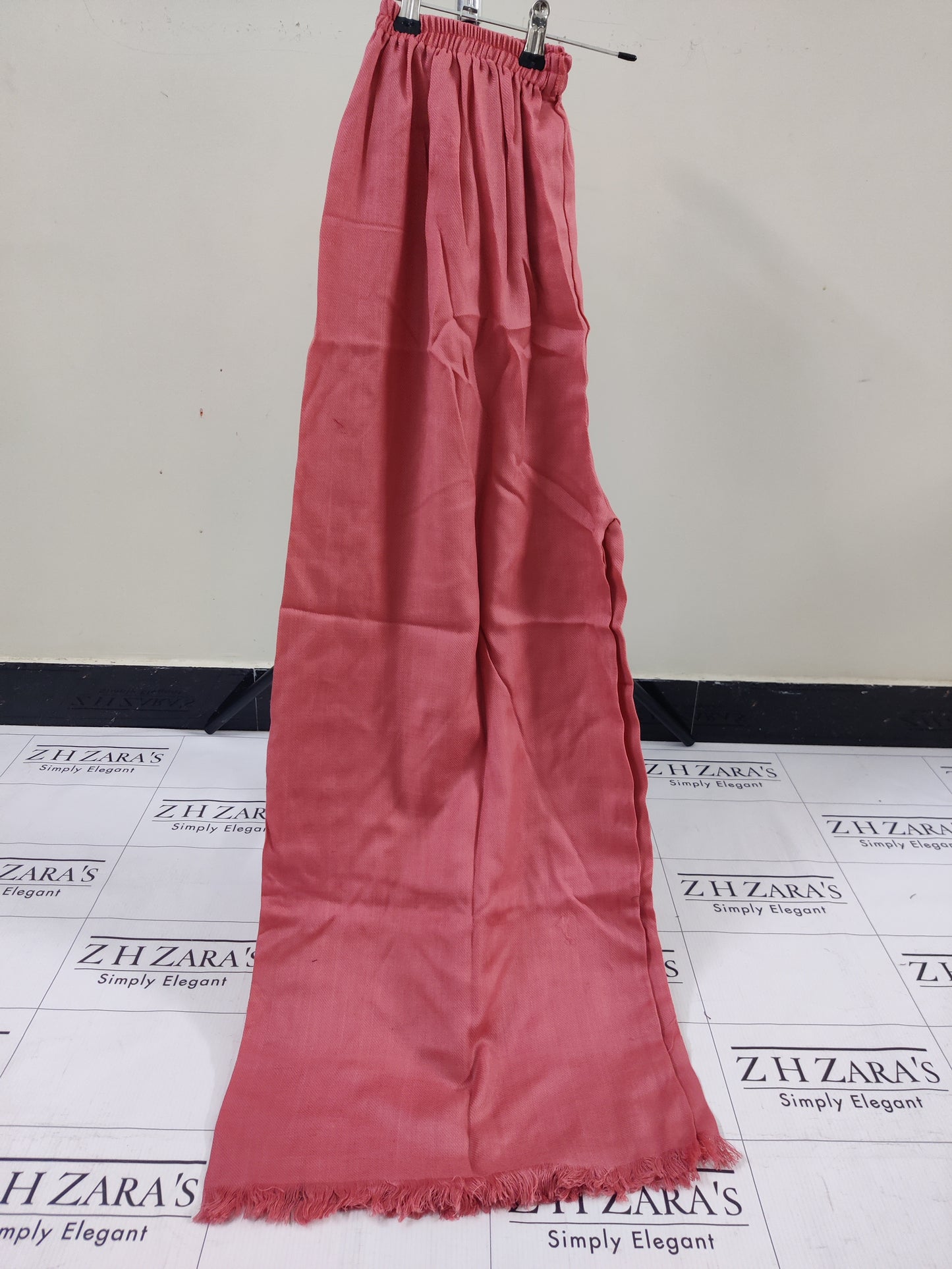 Peachy Pink Pashmina 2pc Stitched