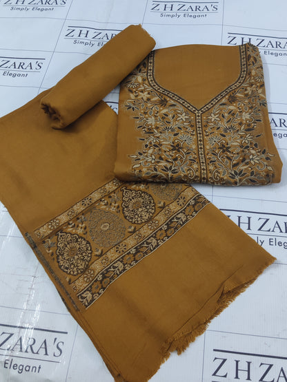 Hazel Mustard Pashmina 3pc