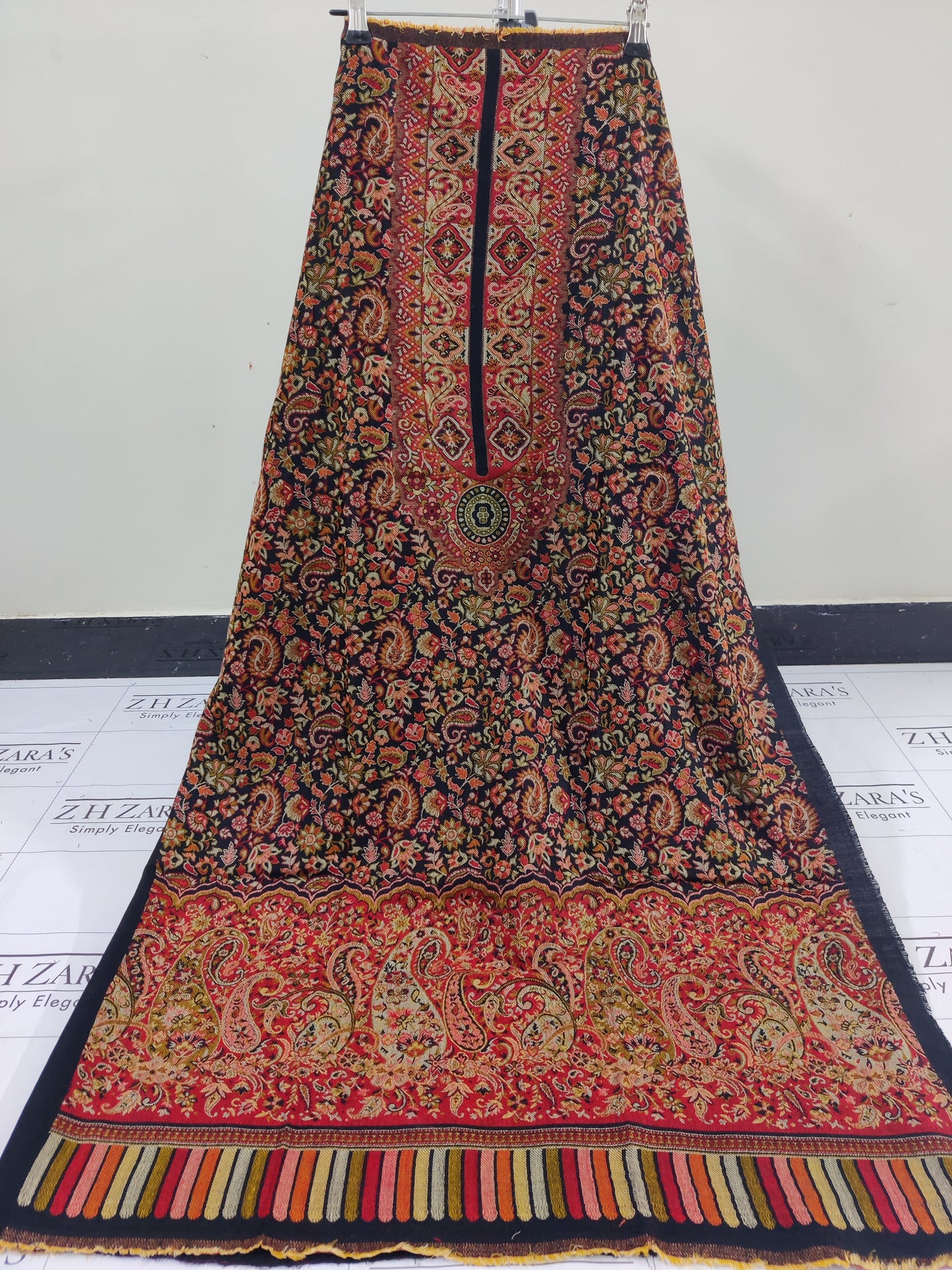 Black Full Kani Pashmina 3pc