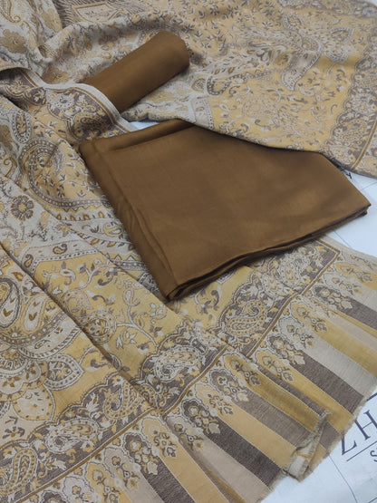 Kairi Hazel Beige Kani Pashmina 3pc