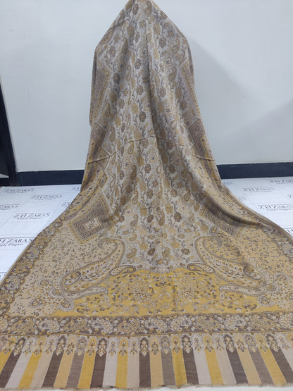 Kairi Hazel Beige Kani Pashmina 3pc