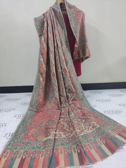 Kairi Ruby Red Kani Pashmina 3pc