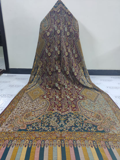 Kairi Bottle Green Kani Pashmina 3pc
