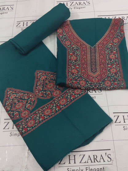 Emrald Green Gala Kani Pashmina 3pc