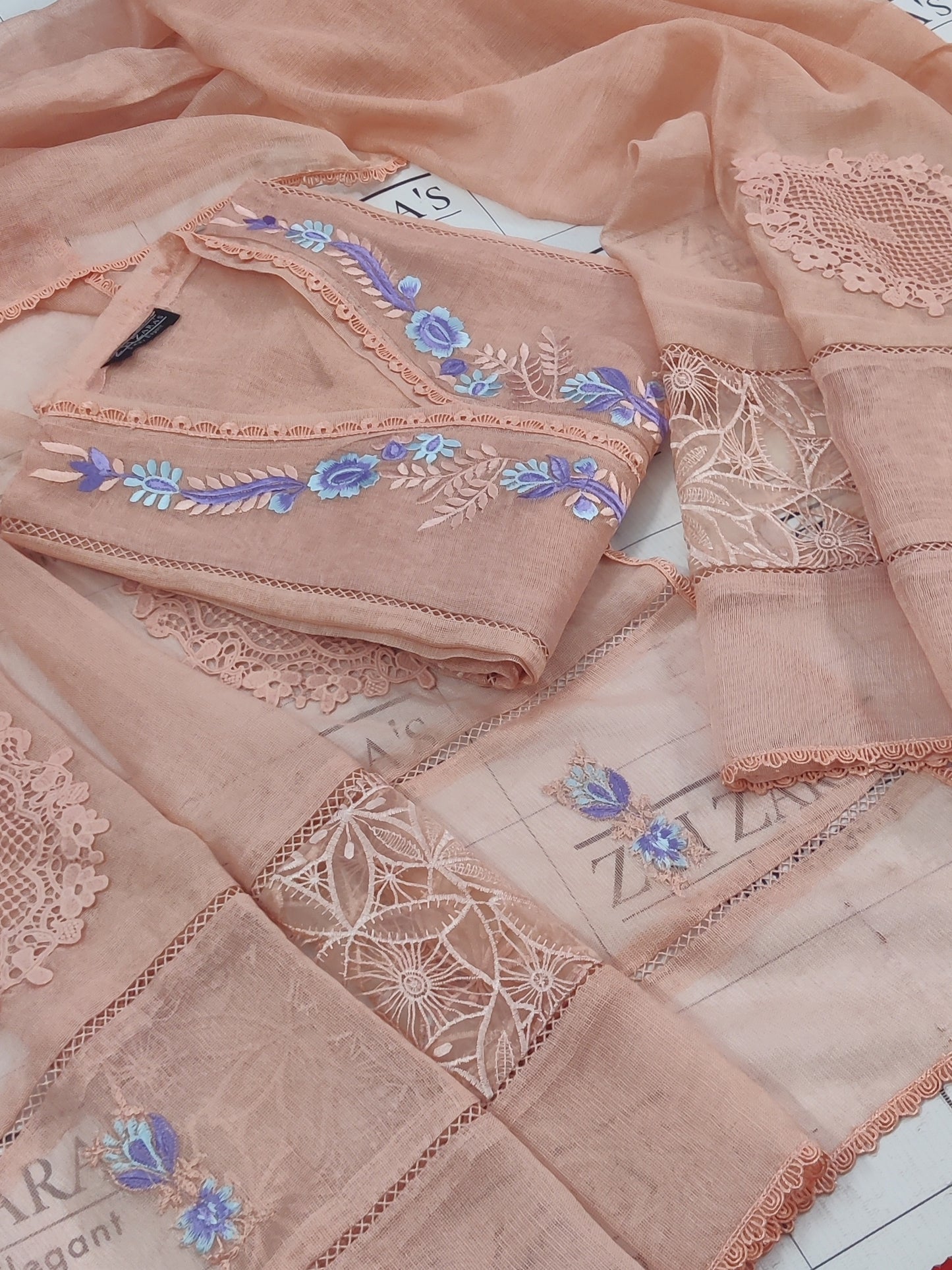 Peachy Pink Blossom 2pc