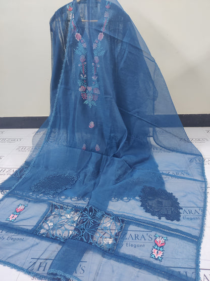Peacock Blue Blossom 2pc