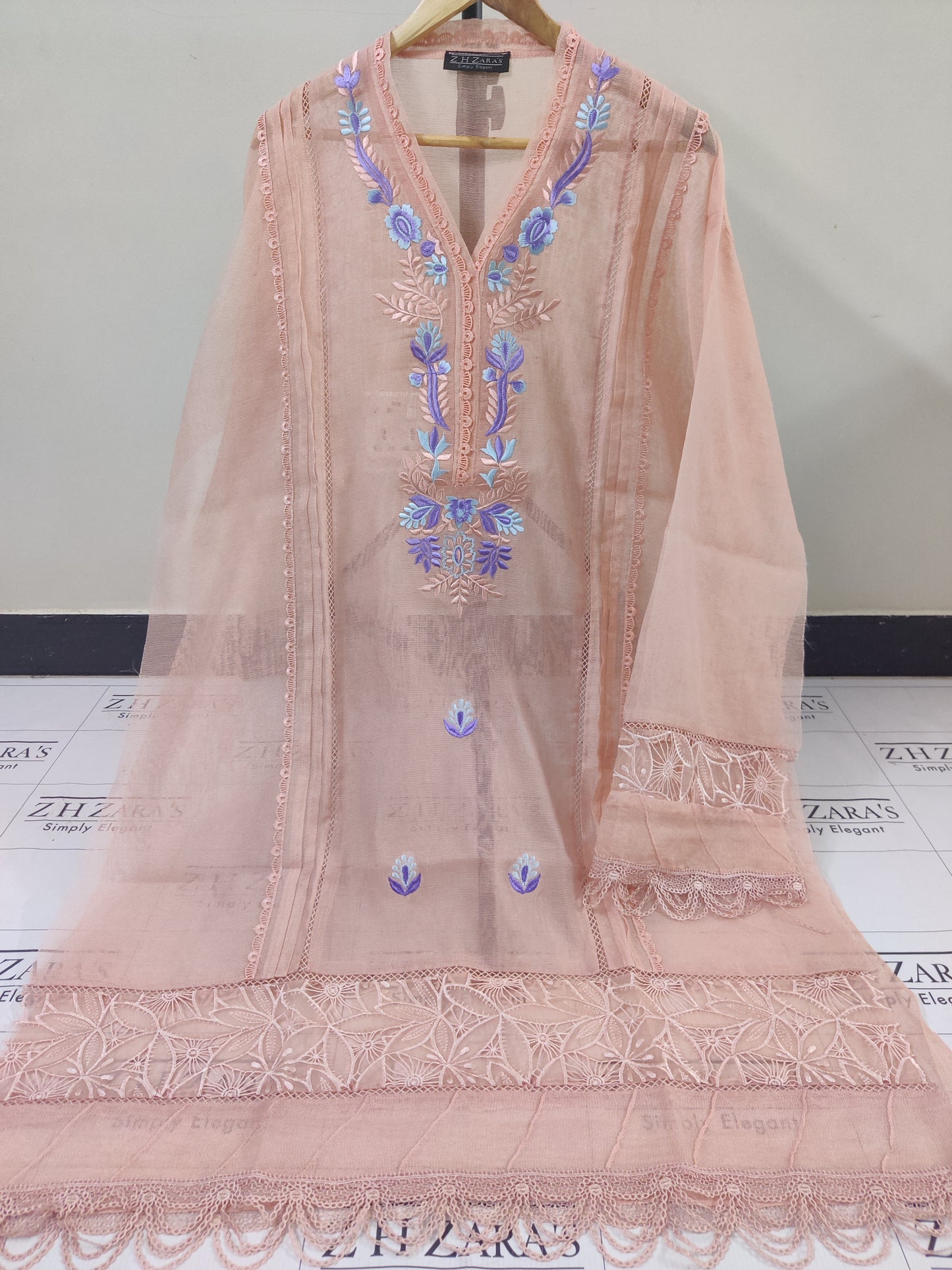 Peachy Pink Blossom 2pc