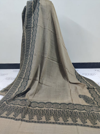 Camel Green Double Kani Pashmina 3pc