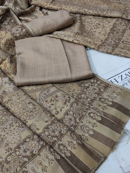 Kairi Beige Kani Pashmina 3pc