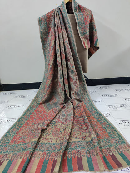 Kairi Multi Beige Kani Pashmina 3pc