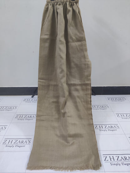 Coffee Beige Pashmina 2pc Stitched