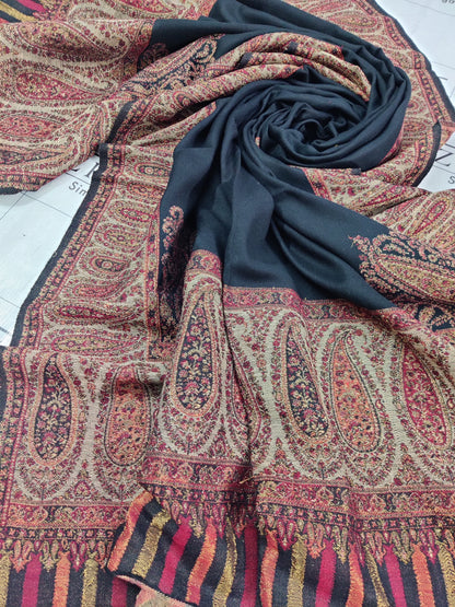 Black Copper Kani Pashmina Shawl