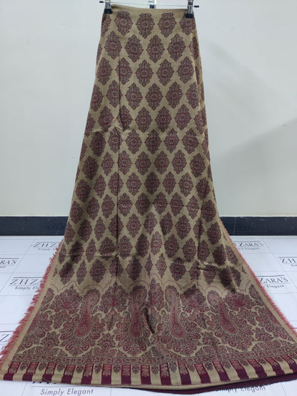 Camel Coffee Gala Double Kani Pashmina 3pc