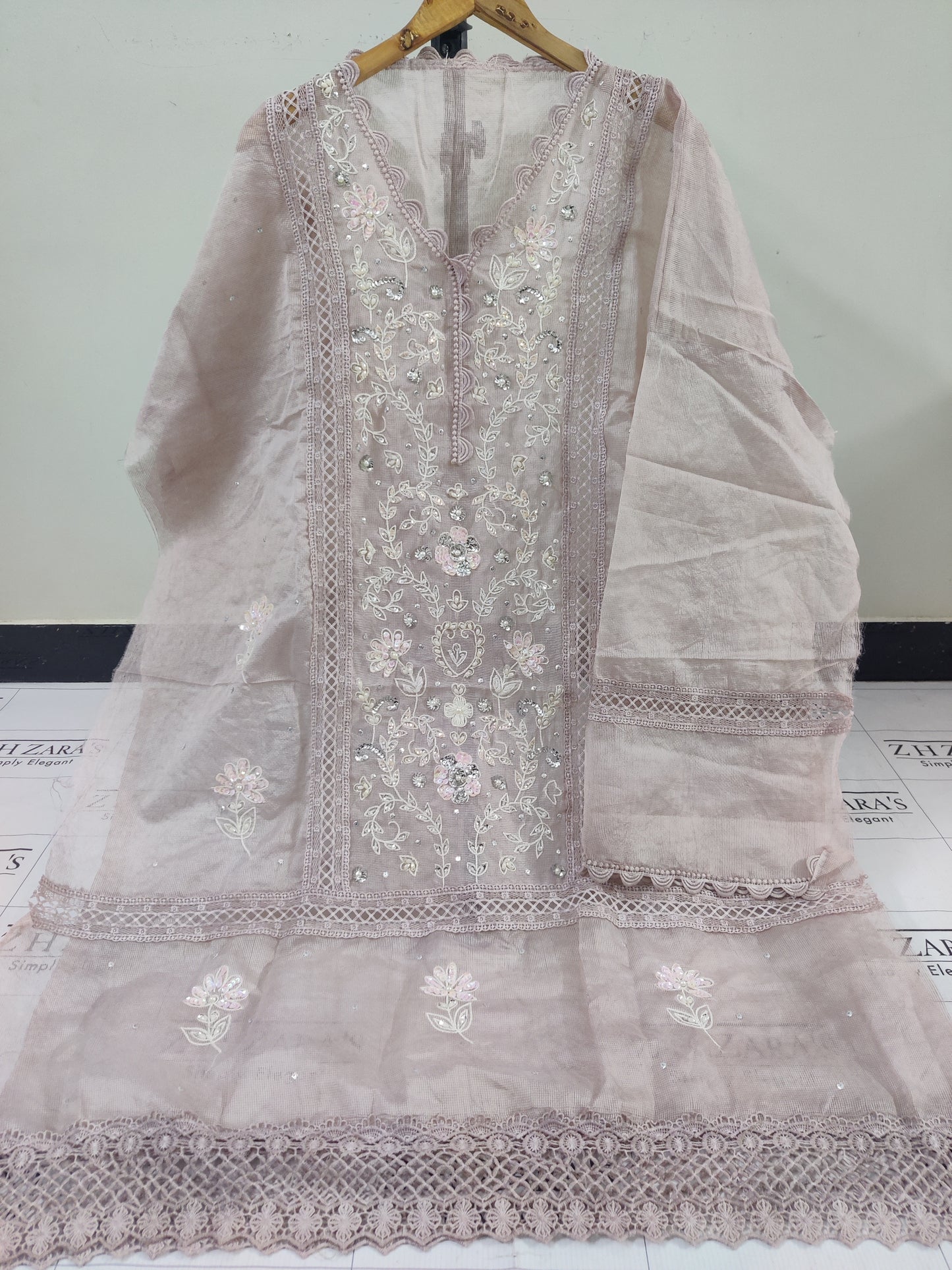 Nude Tea Pink Pearls & Beads 2pc