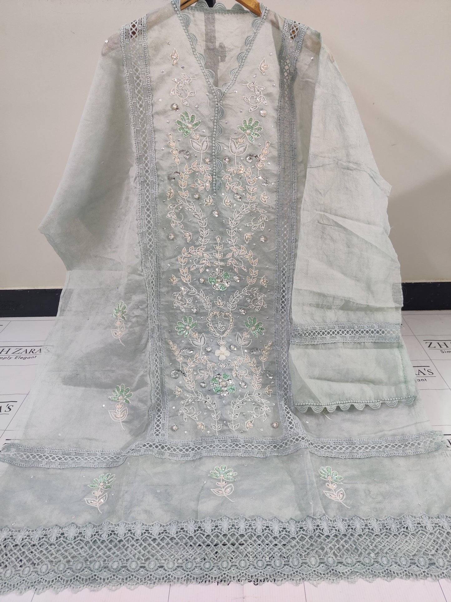 Aqua Pearls & Beads 2pc