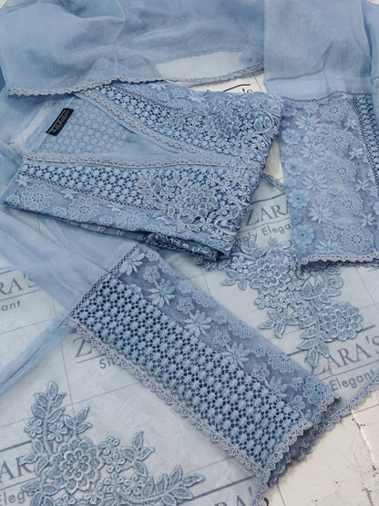 Ice Blue Premium Crochet 2pc
