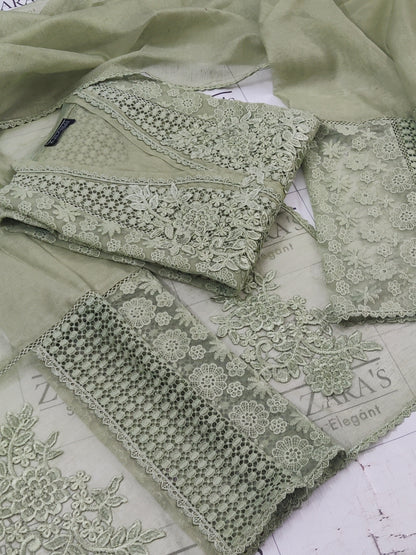 Olive Mint Green Premium Crochet 2pc