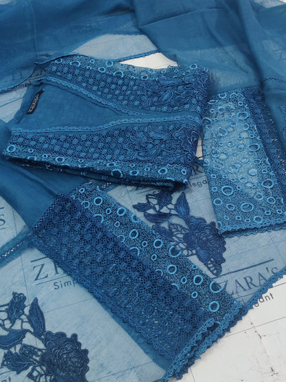 Peacock Blue Premium Crochet 2pc