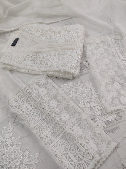 White Premium Crochet 2pc
