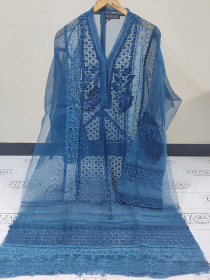 Peacock Blue Premium Crochet 2pc