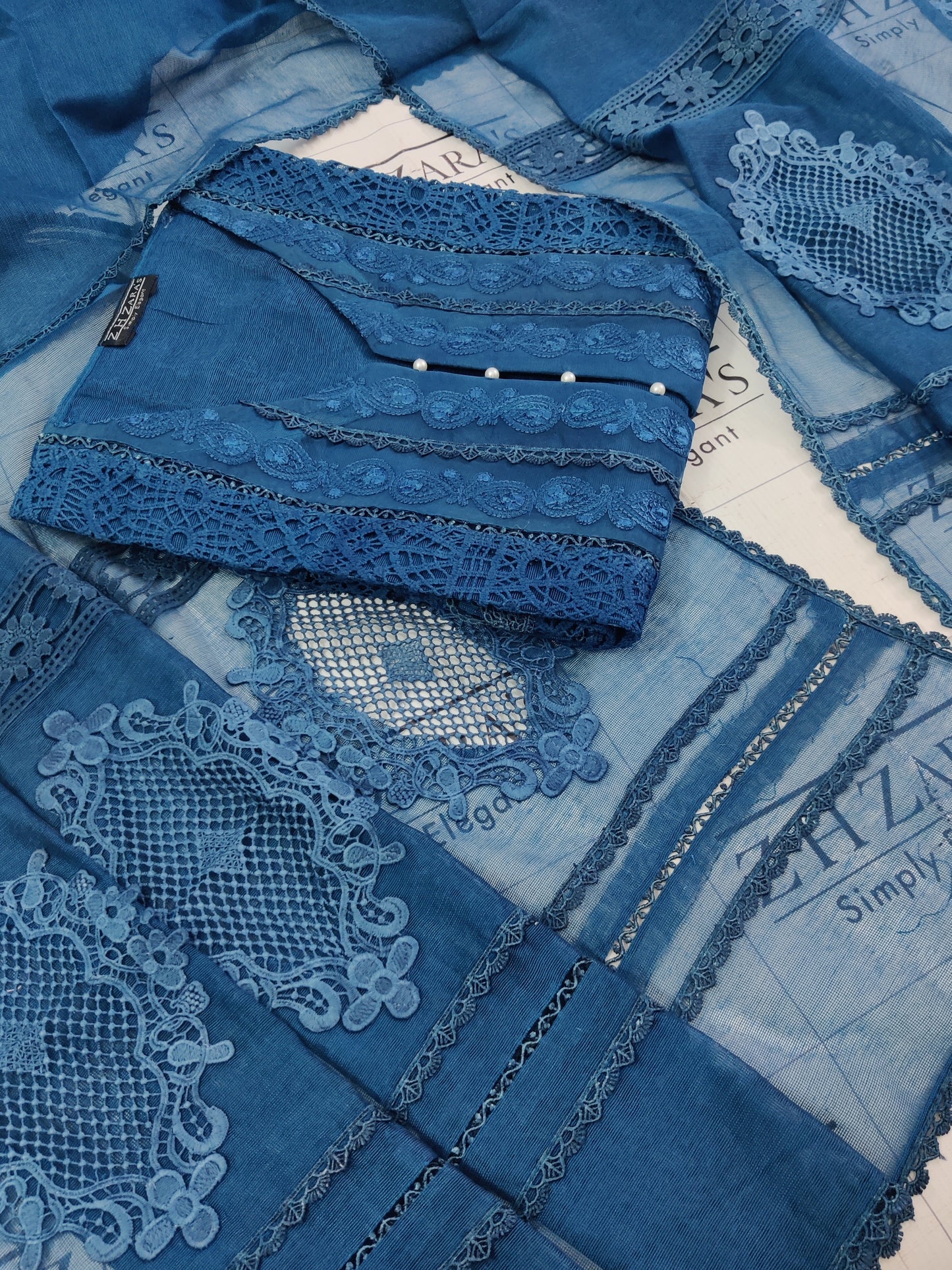 Peacock Blue Zoha 2pc