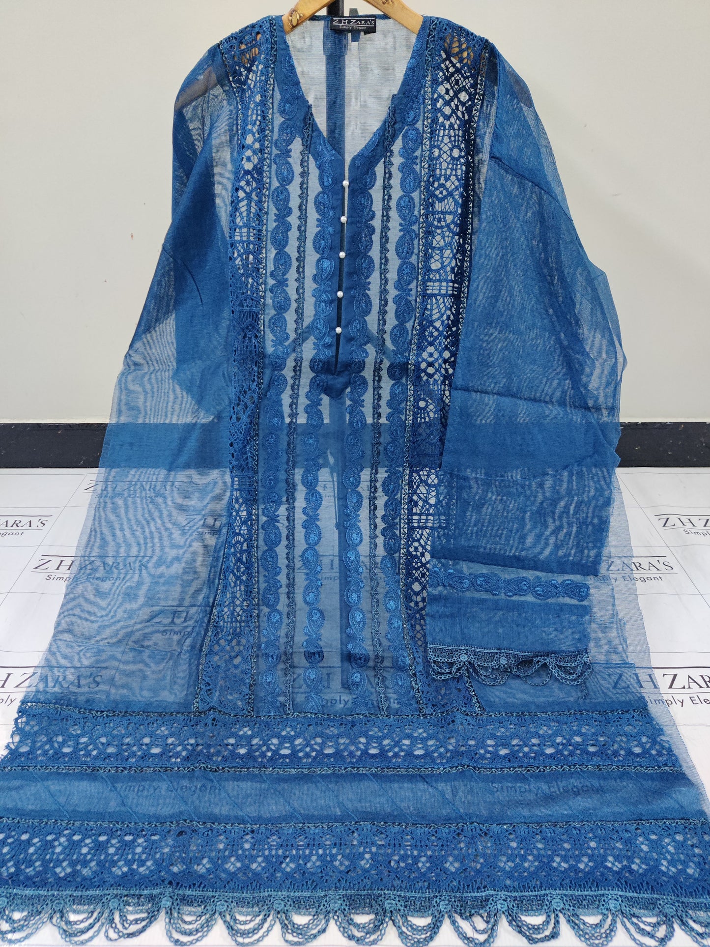 Peacock Blue Zoha 2pc