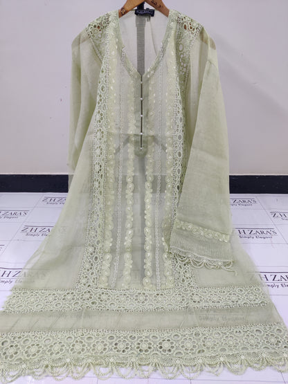 Olive Mint Green Zoha 2pc