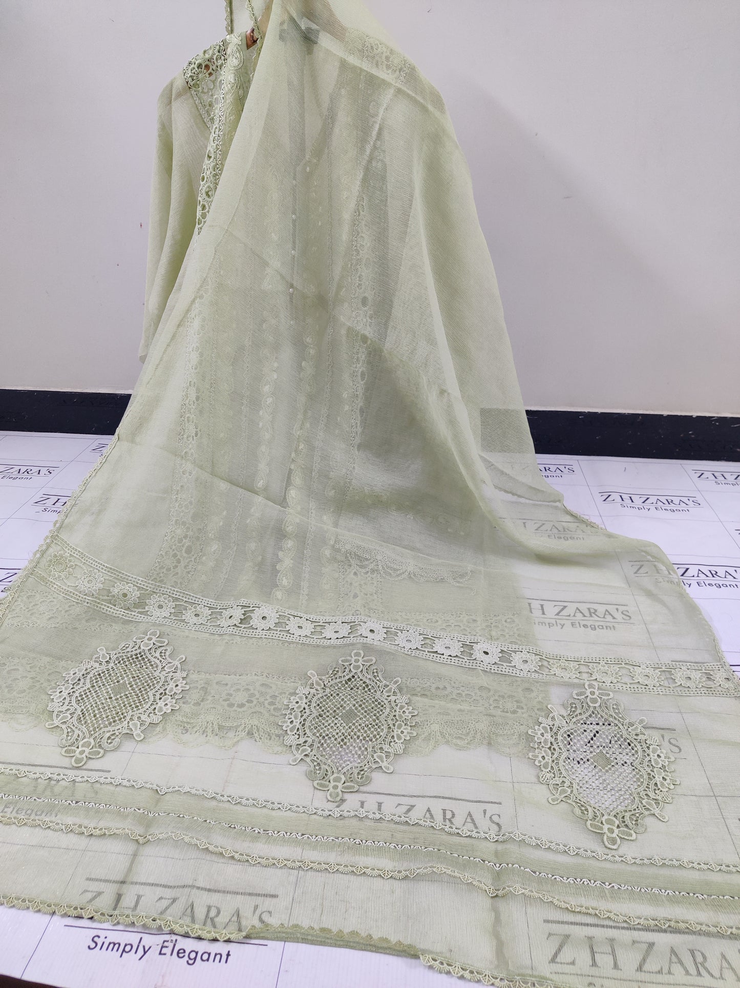 Olive Mint Green Zoha 2pc