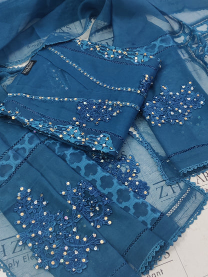 Peacock Blue Heer 2pc