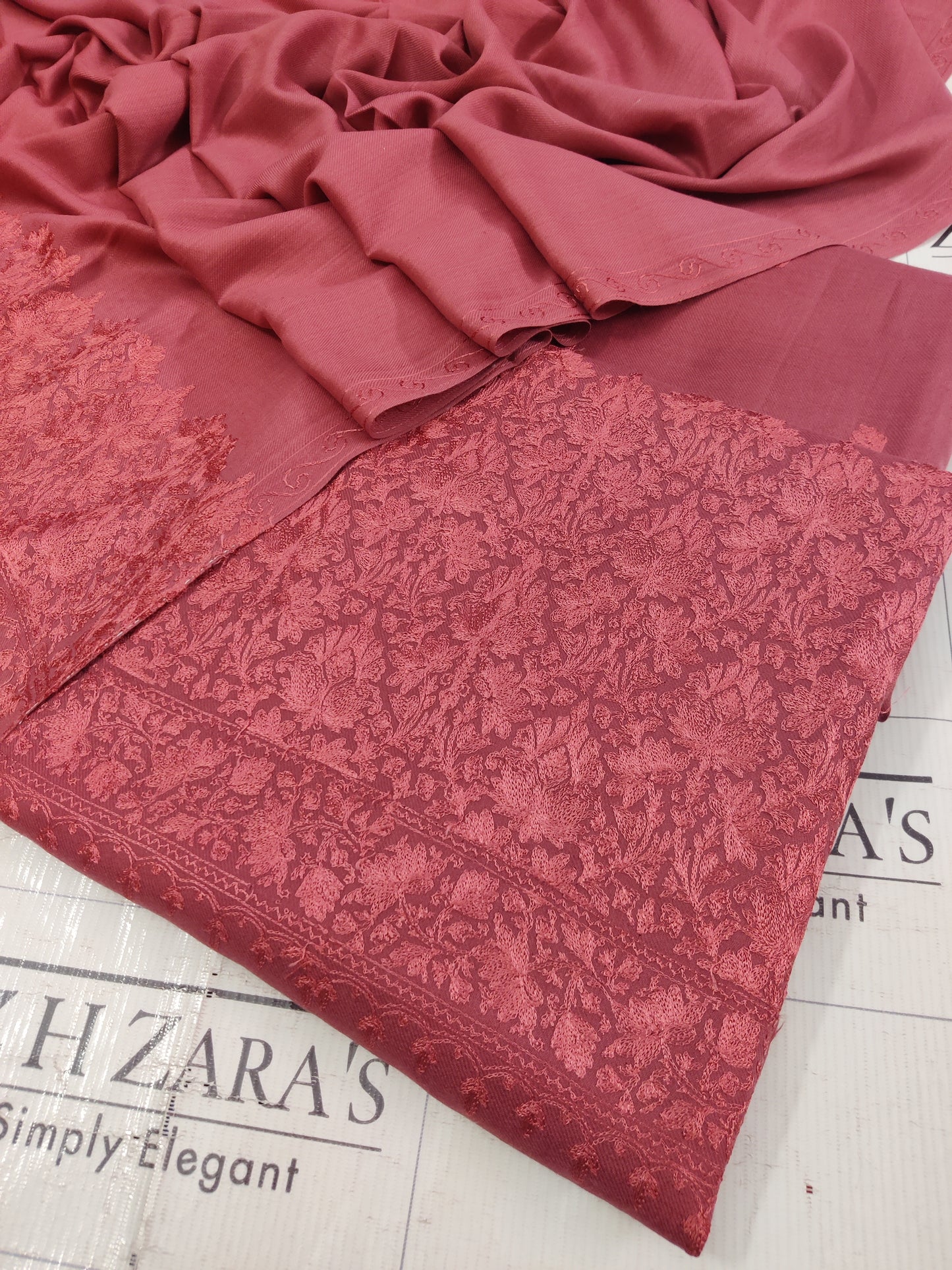 Tea Pink Anchor Pashmina 3pc